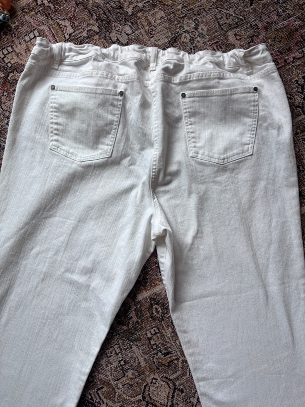 Eileen Fisher White Straight Leg Jeans Plus Size 2X Stretch Denim Pants